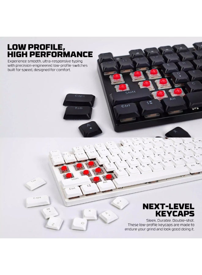 فانتيك لوحة مفاتيح الألعاب الميكانيكية ATOM AIR61 MK311 - مفاتيح زرقاء منخفضة الارتفاع - إضاءة RGB بـ 17 وضعًا - أغطية مفاتيح إضافية - Image 4